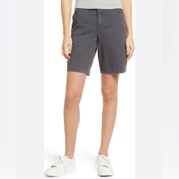 Caslon Black Mid Rise Flat Front Shorts Women's Size 2 - Picture 1 of 10